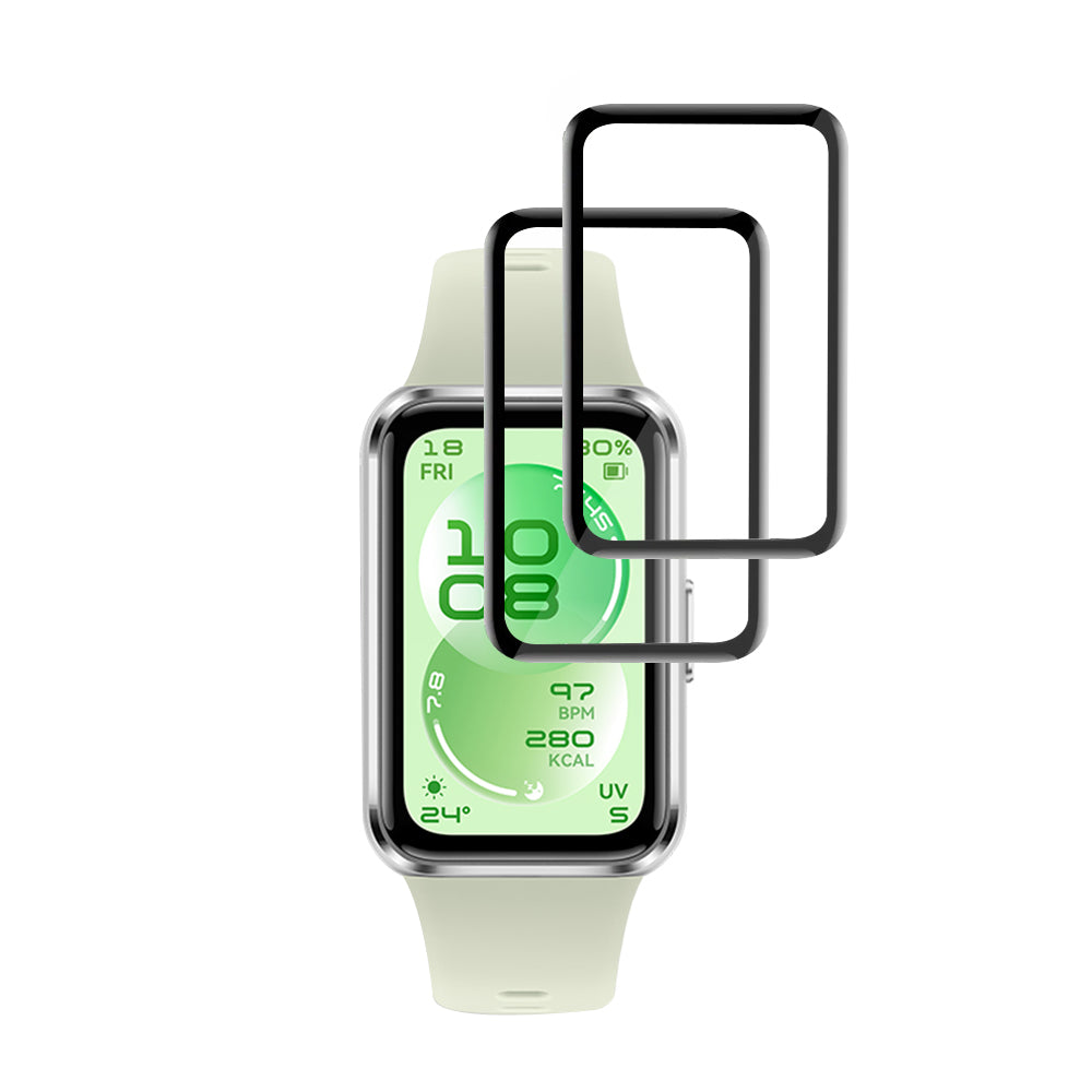 Beskyttelsesfilm Techsuit Nano Flex til Huawei Band 11, Sæt med 2 stykker, Plastik, Sort