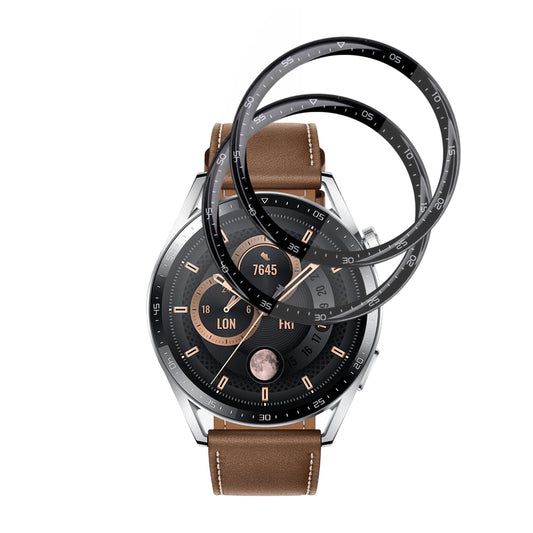Beskyttelsesfilm Techsuit Nano Flex til Huawei Watch GT 3 46mm, Sæt med 2 stykker, Plastik, Sort