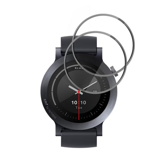 Beskyttelsesfilm Techsuit Nano Flex til Nothing CMF Watch 3 Pro, Sæt med 2 stykker, Plastik, Sort