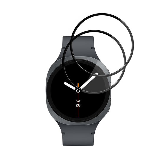 Beskyttelsesfilm Techsuit Nano Flex til Samsung Galaxy Watch8 40mm, Sæt med 2 stykker, Plastik, Sort