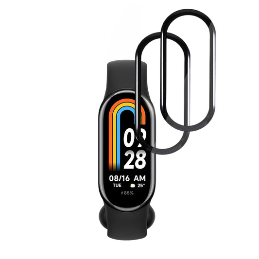Beskyttelsesfilm Techsuit Nano Flex til Xiaomi Smart Band 8, Sæt med 2 stykker, Plastik, Sort