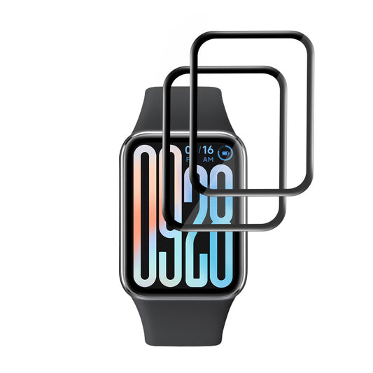 Beskyttelsesfilm Techsuit Nano Flex til Xiaomi Smart Band 9 Pro, Sæt med 2 stykker, Plastik, Sort
