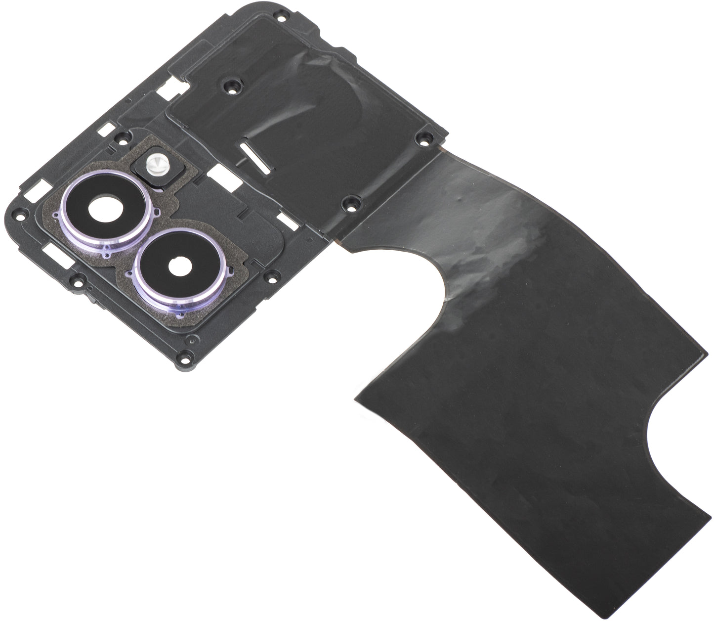 Rear Camera Glass - Flash - Inner Frame HMD Pulse Pro, with Frame, Purple (Twilight Purple), Service Pack 286954429