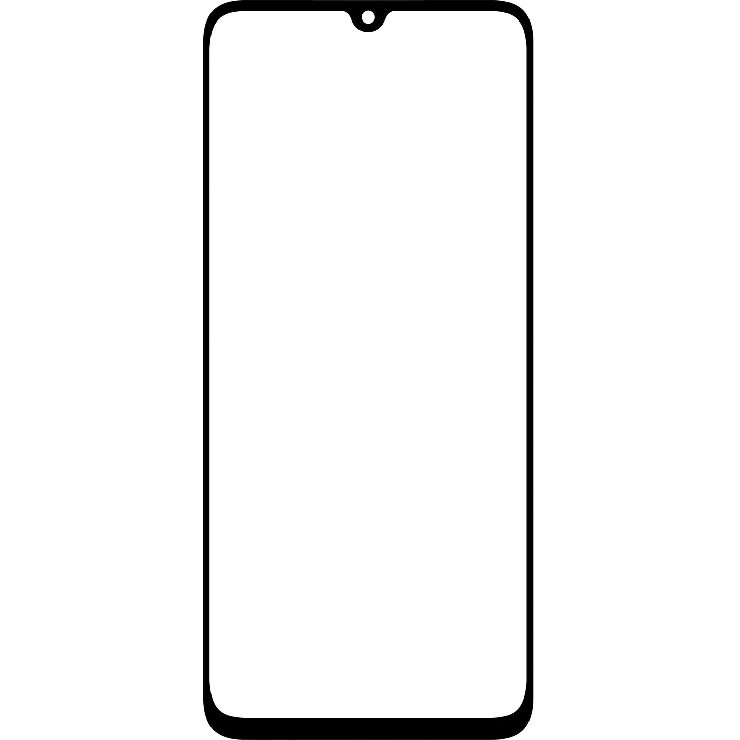 Skærmglas + OCA Forward Shield til Samsung Galaxy A05s A057, Sort