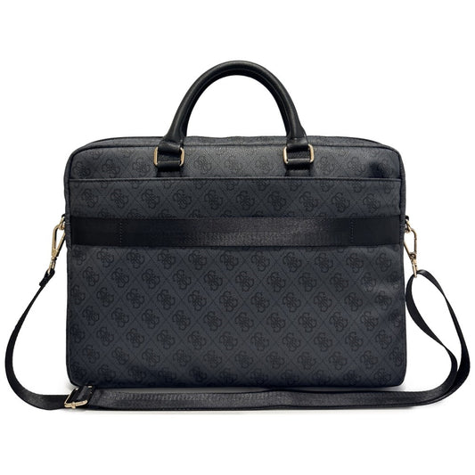 Guess 4G Round Classic Logo taske til 16-tommer bærbar, Sort