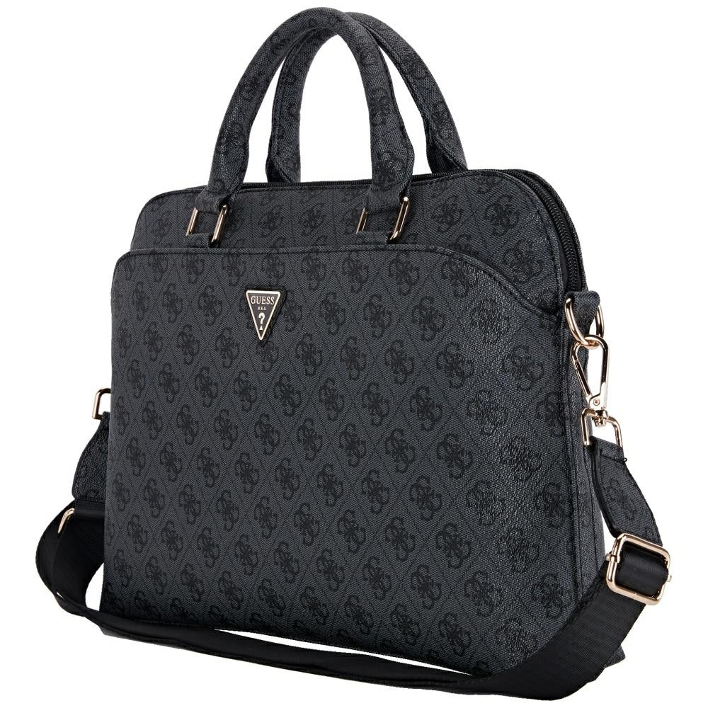 Guess 4G Triangle Logo taske til 15 tommer laptop, sort
