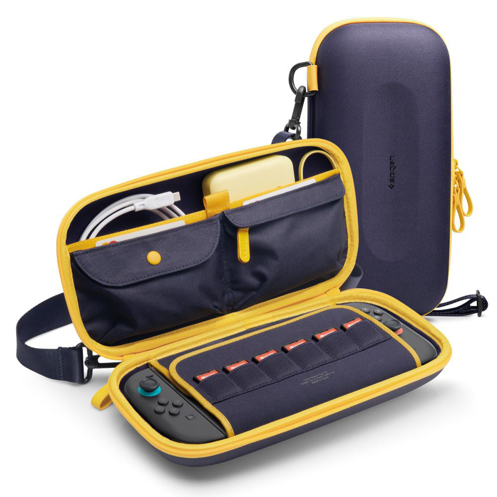 Spigen Nano Pop Pro beskyttelsestaske til Nintendo Switch 2, Marineblå AGP09565