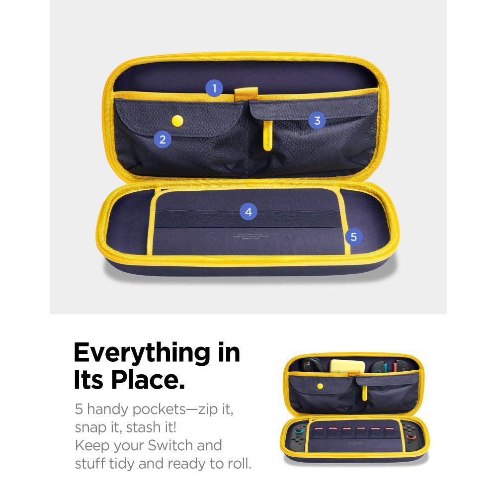 Spigen Nano Pop Pro beskyttelsestaske til Nintendo Switch 2, Marineblå AGP09565
