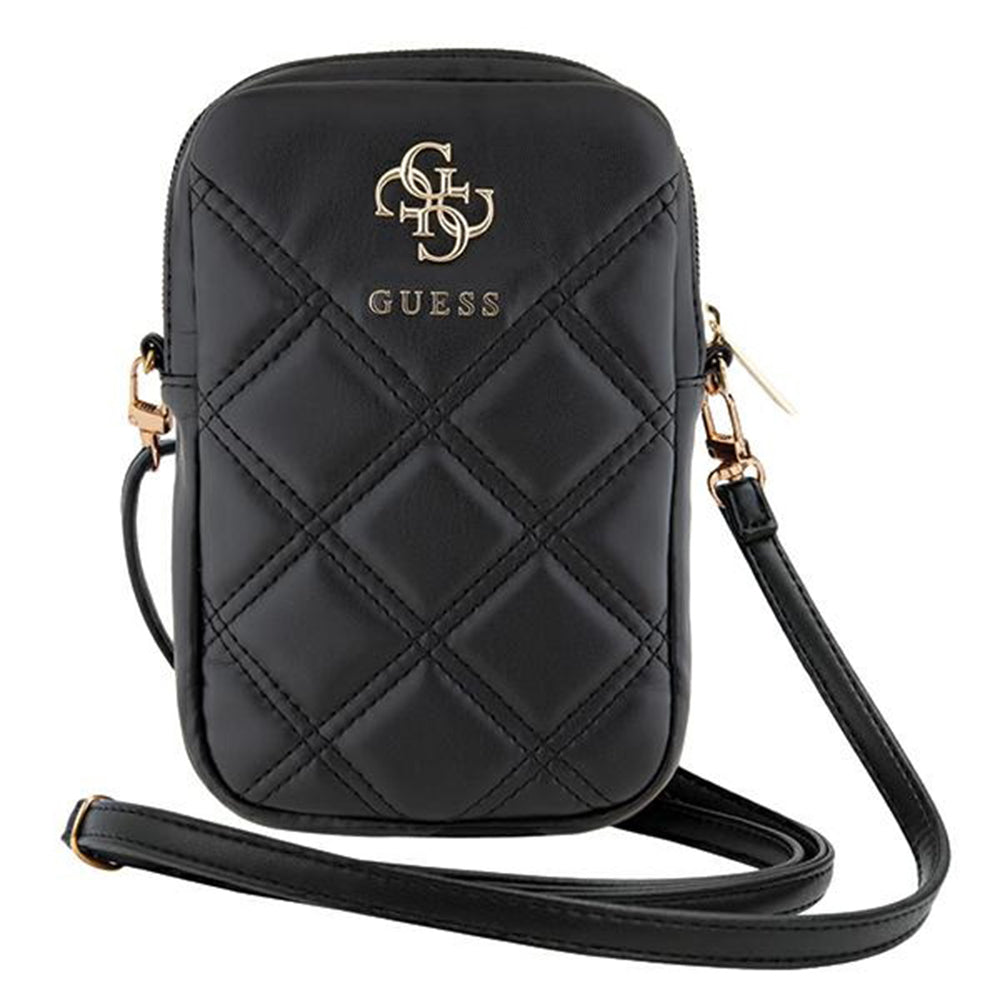Universal Taske til Telefon, Guess, Quilted 4G, Sort