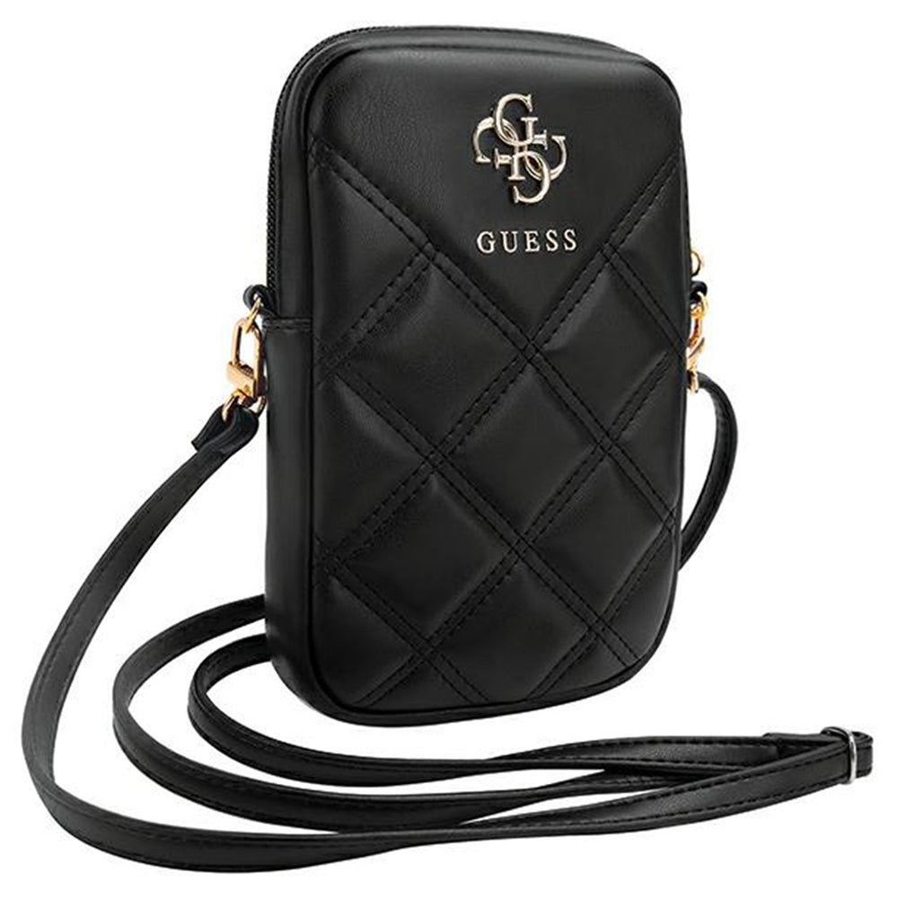 Universal Taske til Telefon, Guess, Quilted 4G, Sort