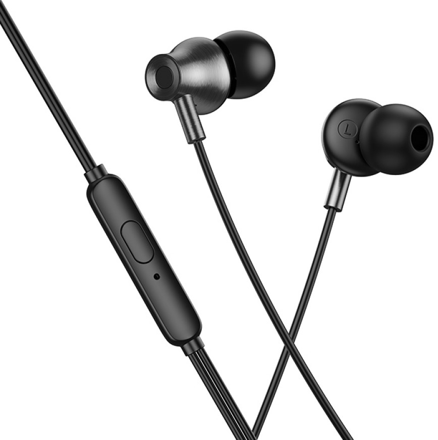 Handsfree 3,5 mm / USB-C HOCO M119A, Sort