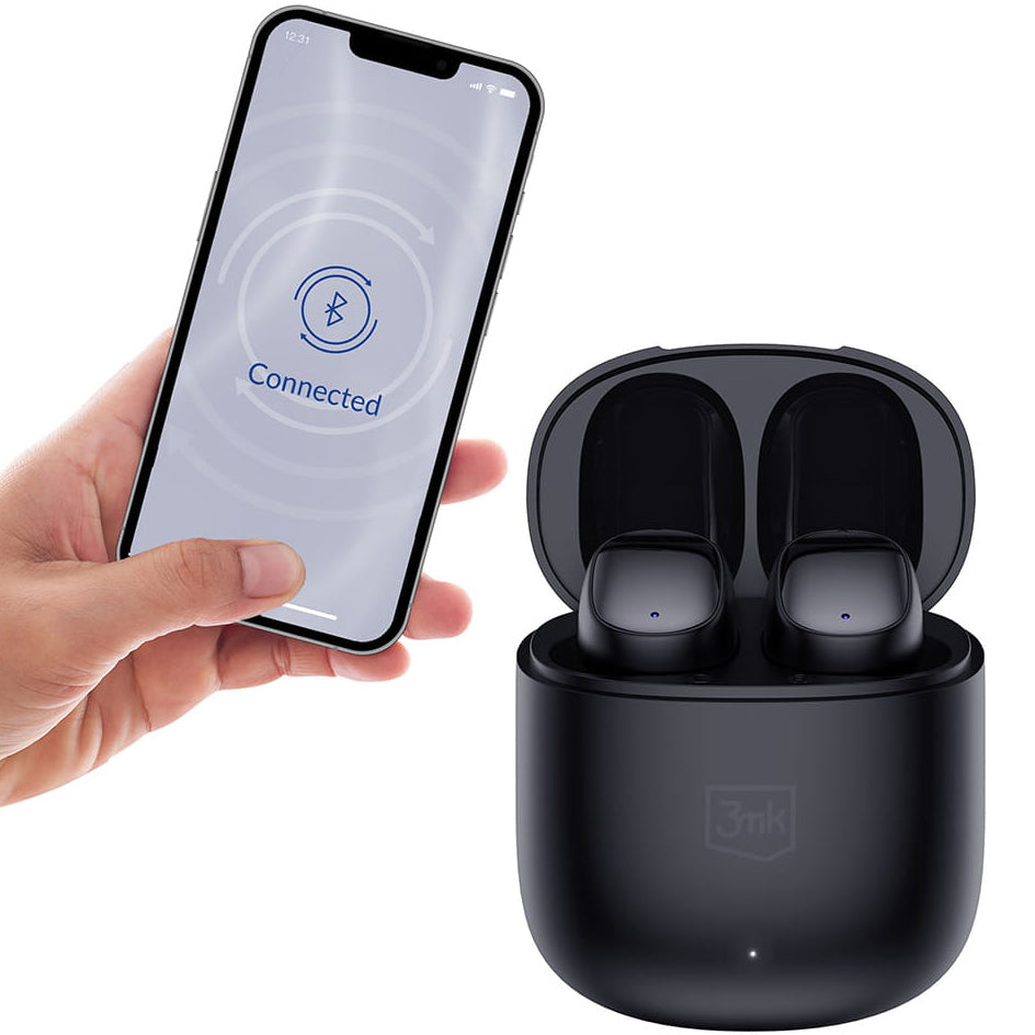 Handsfree Bluetooth 3MK FlowBuds, TWS, Sort