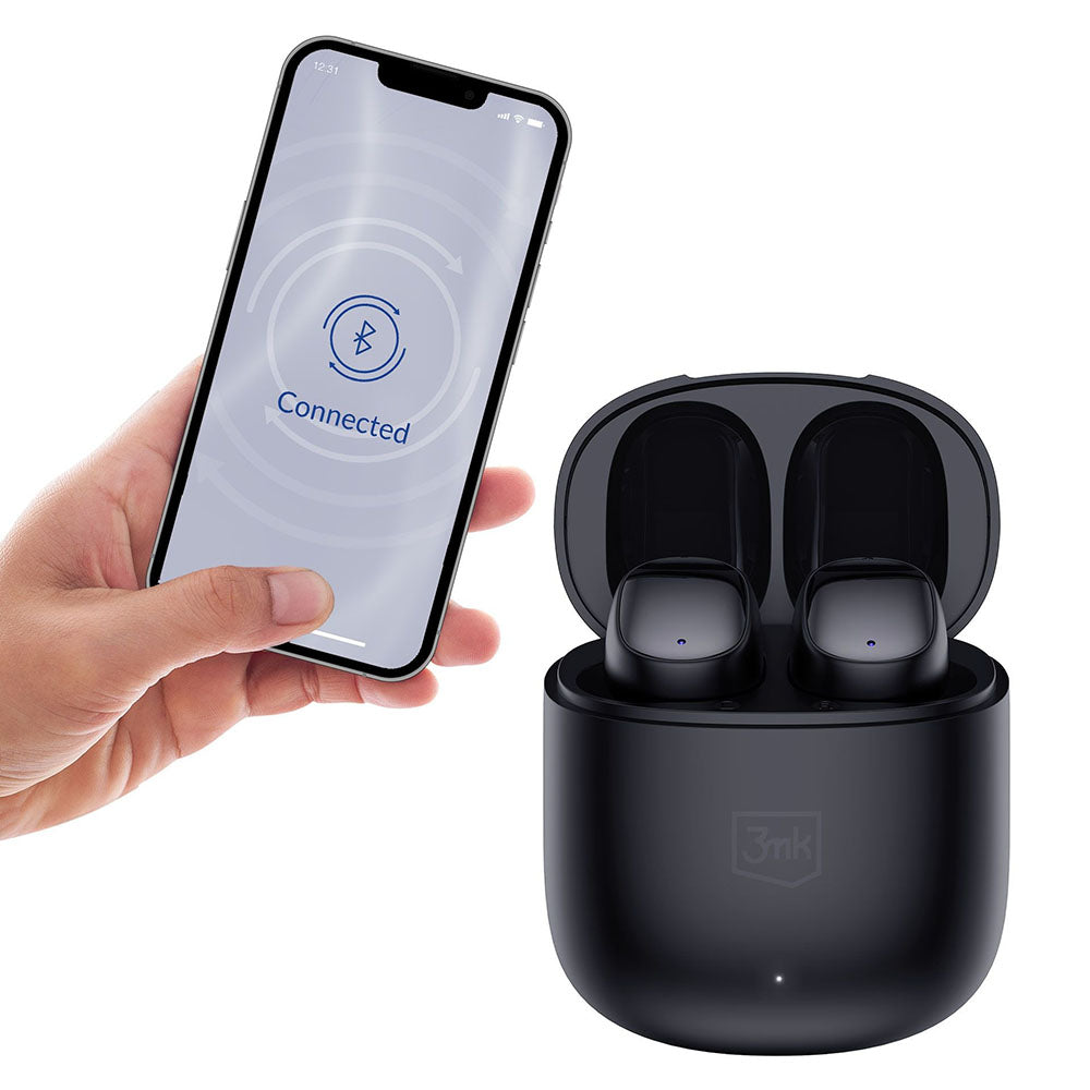 Handsfree Bluetooth 3MK FlowBuds, TWS, Sort