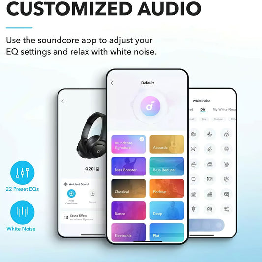Handsfree Bluetooth Anker SoundCore Life Q20i, MultiPoint, A2DP, ANC, Sort A3004G11
