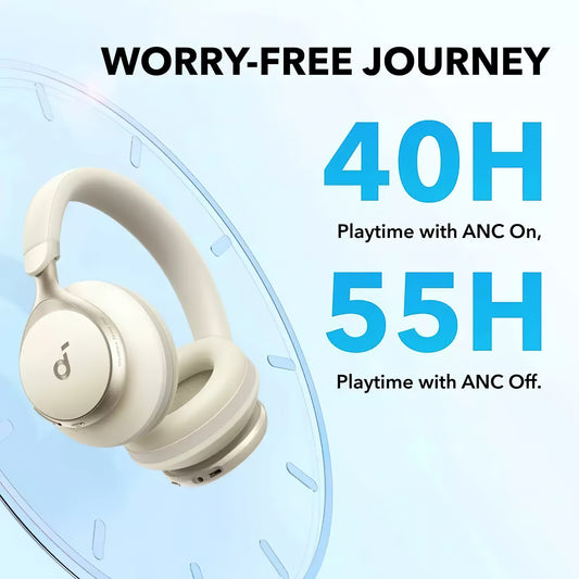 Handsfree Bluetooth Anker SoundCore Space On, MultiPoint, A2DP, ANC, Hvid A3035G21