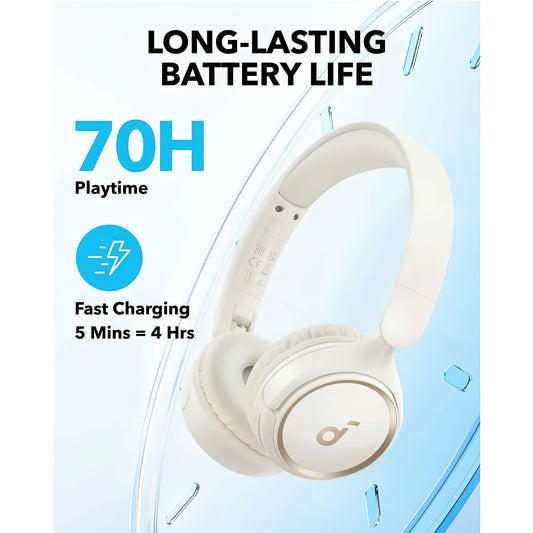 Handsfree Bluetooth Anker SoundCore H30i, Multipoint, A2DP, Hvid A3012G21