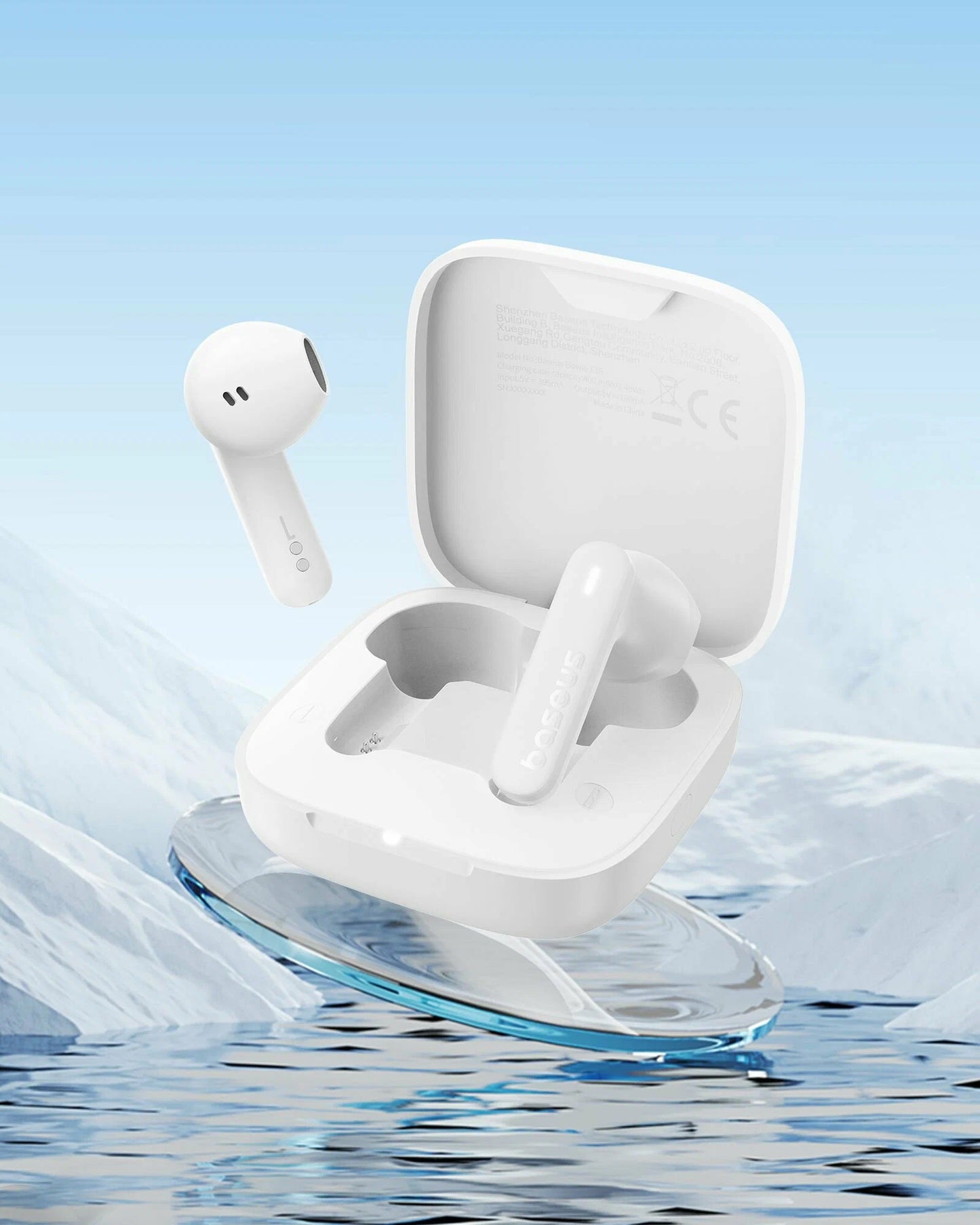 Håndfri Bluetooth Bluetooth Baseus Bowie E16, TWS, Hvid A00061900223-00