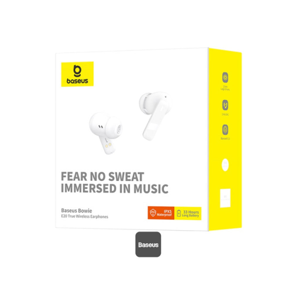 Handsfree Bluetooth Baseus Bowie E20, TWS, Hvid A00069700223-00