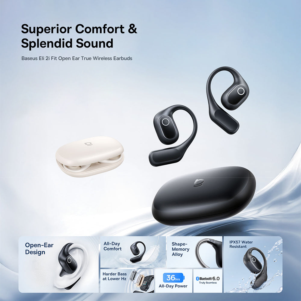 Handsfree Bluetooth Baseus Eli 2i Fit, TWS, Sort A0102604