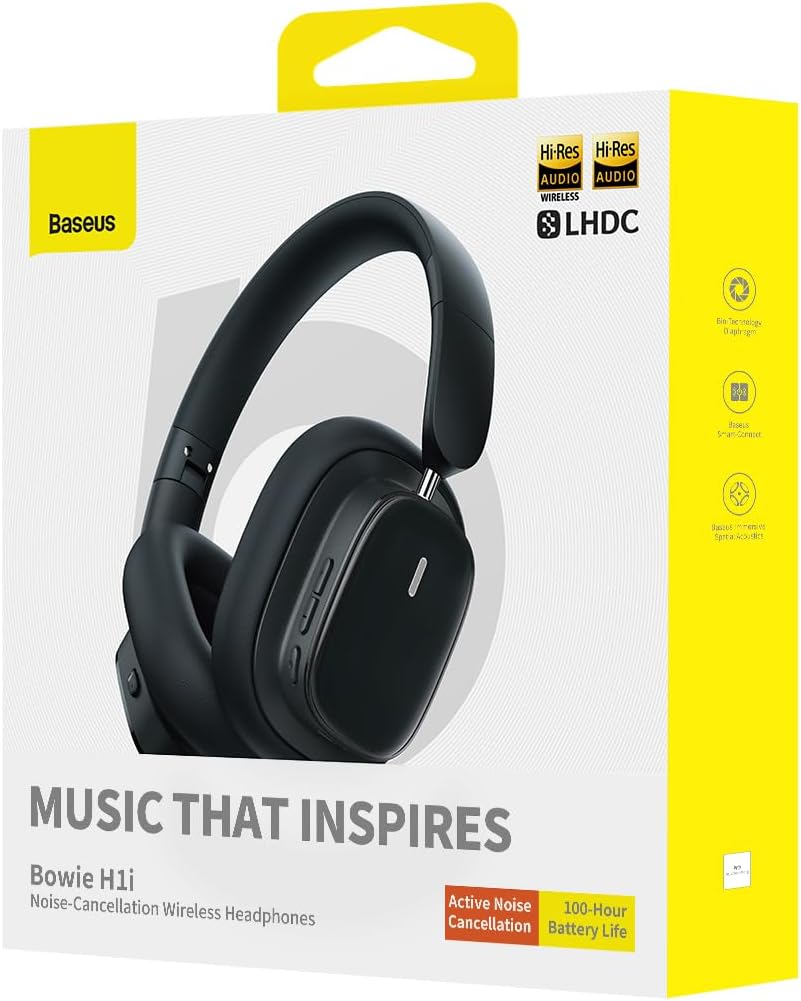 Baseus Bowie H1i Bluetooth Handsfree, A2DP, ANC, Black A00050402113-00
