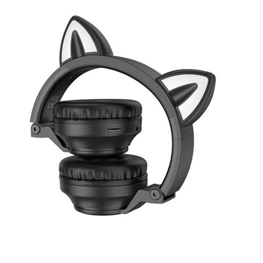 Handsfree Bluetooth Borofone BO18 Cat Ear, A2DP, Sort