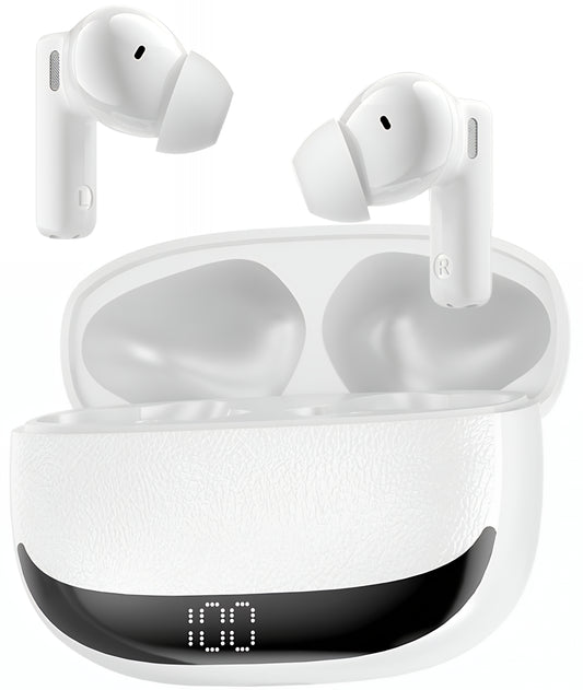 Bluetooth-håndfri BWOO BW40, TWS, ANC, Hvid