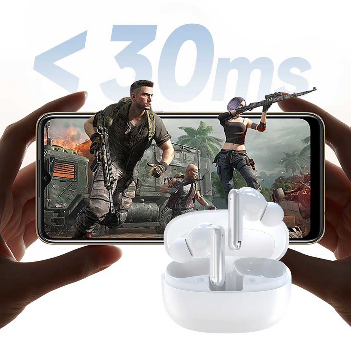 Bluetooth-håndfri Dudao U21, TWS, ANC, Hvid