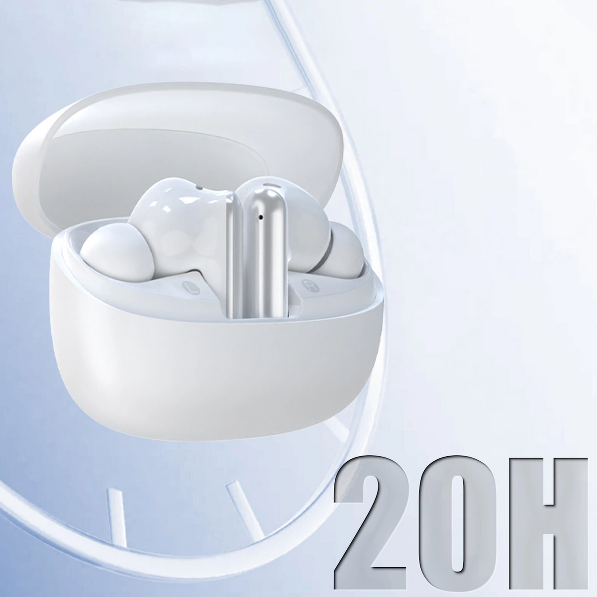 Bluetooth-håndfri Dudao U21, TWS, ANC, Hvid