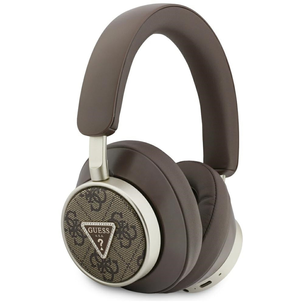 Handsfree Bluetooth Guess 4G Guld Trekant Logo, A2DP, Brun