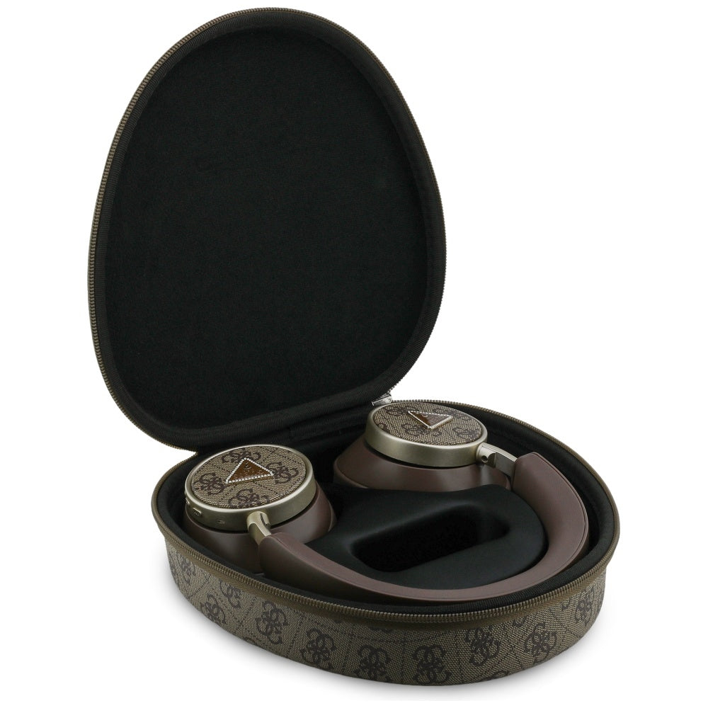 Handsfree Bluetooth Guess 4G Guld Trekant Logo, A2DP, Brun