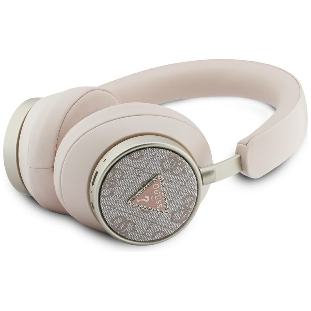Handsfree Bluetooth Guess 4G Gold Triangle Logo, A2DP, Pink