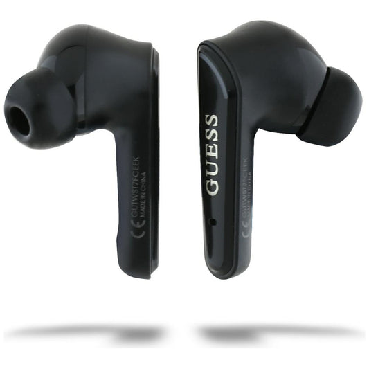 Handsfree Bluetooth Guess Flat Classic Logo Electroplated, TWS, Sort