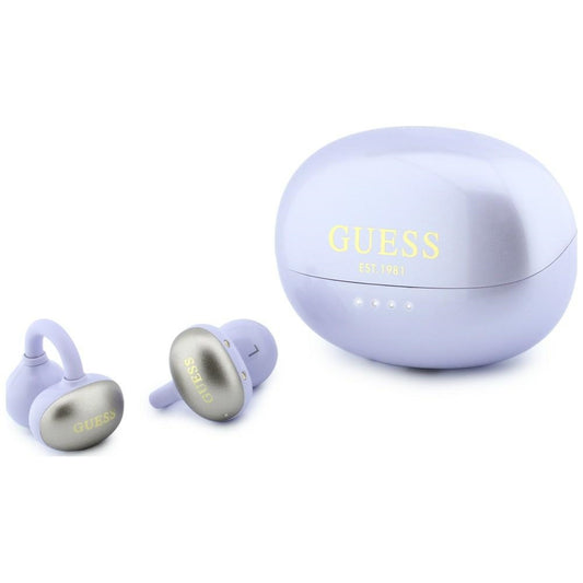 Handsfree Bluetooth Guess Metalisk Finish Elektropolerede Dele Klassisk, TWS, Lilla