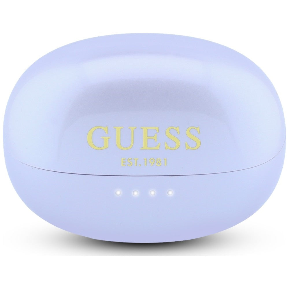 Handsfree Bluetooth Guess Metalisk Finish Elektropolerede Dele Klassisk, TWS, Lilla