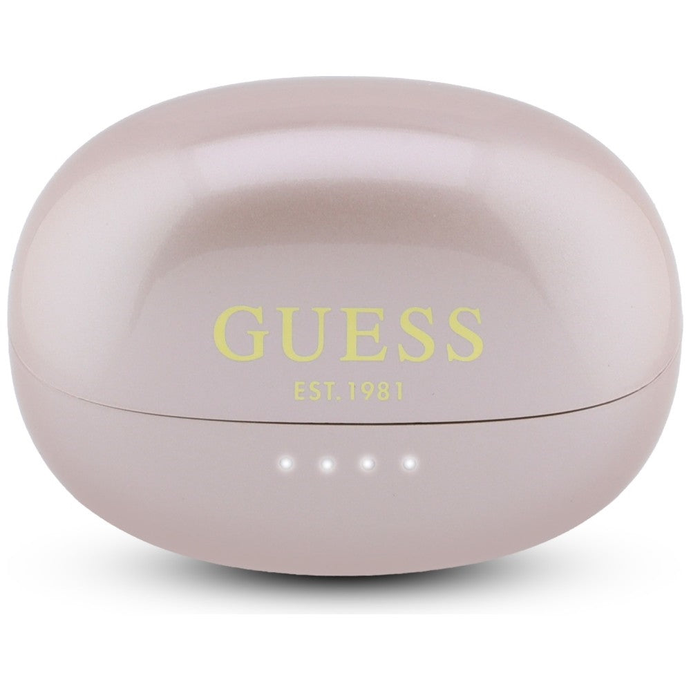 Handsfree Bluetooth Guess Metalisk Finish Elektropolerede Dele Klassisk, TWS, Lyserød