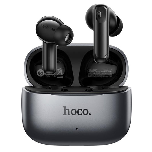 Bluetooth-håndfri HOCO EQ27 AI Oversættelse, TWS, ANC, Grå