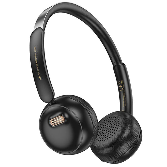 Handsfree Bluetooth HOCO W62, Sort