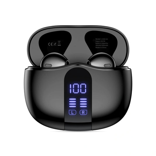 Handsfree Bluetooth Tech-Protect Ultraboost Core G2, TWS, Sort