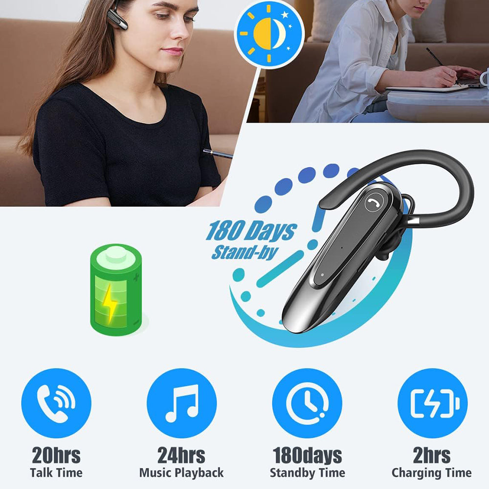 Handsfree Bluetooth Techsuit CB2 AirTalk, A2DP, Sort