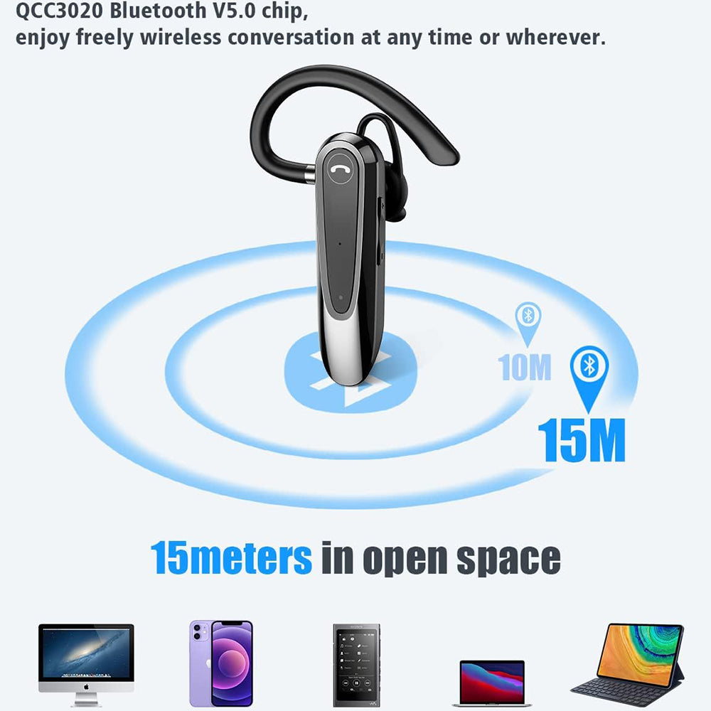 Handsfree Bluetooth Techsuit CB2 AirTalk, A2DP, Sort