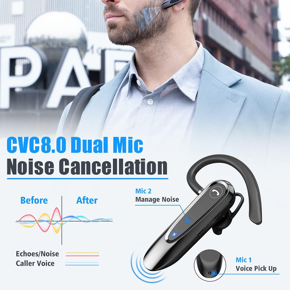 Handsfree Bluetooth Techsuit CB2 AirTalk, A2DP, Sort