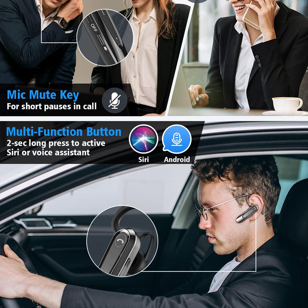 Handsfree Bluetooth Techsuit CB2 AirTalk, A2DP, Sort