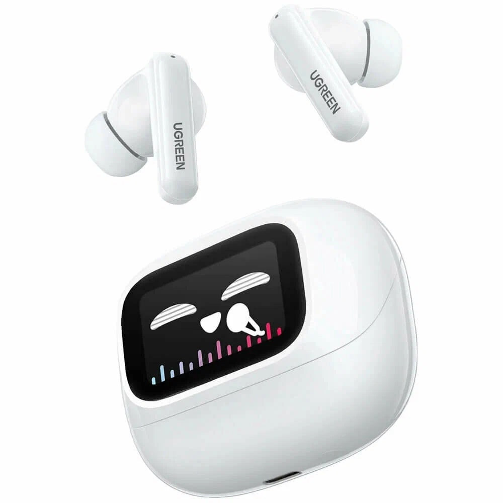 Handsfree Bluetooth UGREEN HiTune T6 Magic WS211, TWS, ANC, MultiPoint, Hvid