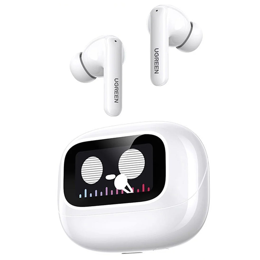 Handsfree Bluetooth UGREEN HiTune T6 Magic WS211, TWS, ANC, MultiPoint, Hvid