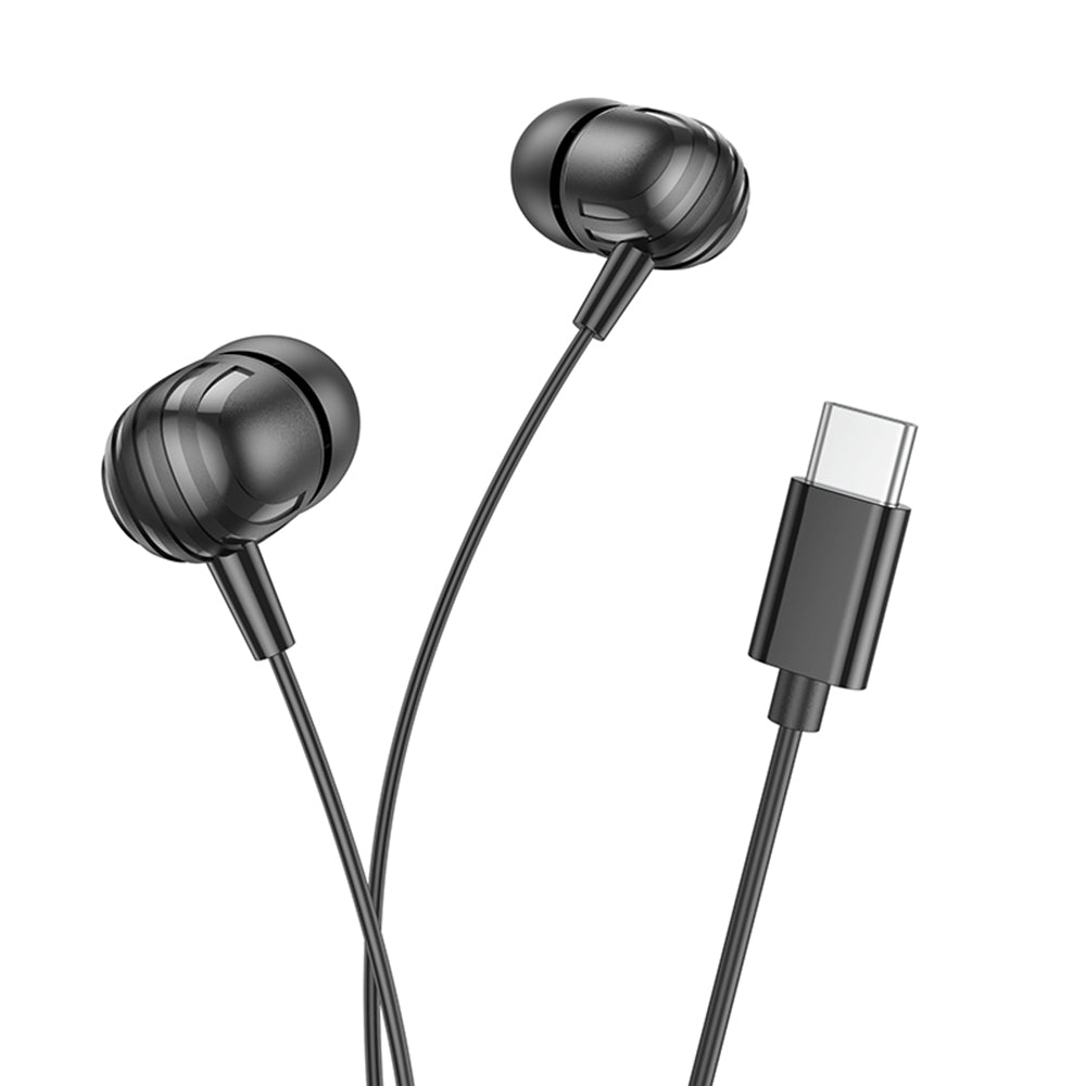 Handsfree USB-C Borofone BM77 Delicious, Sort