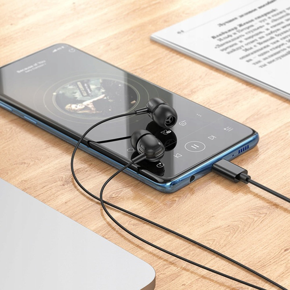 Handsfree USB-C Borofone BM77 Delicious, Sort