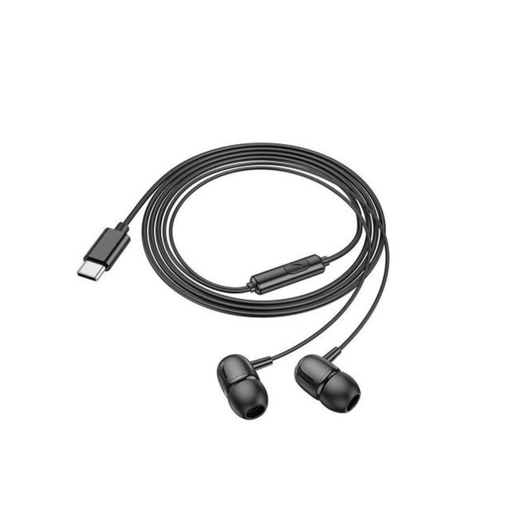 Handsfree USB-C Borofone BM77 Delicious, Sort