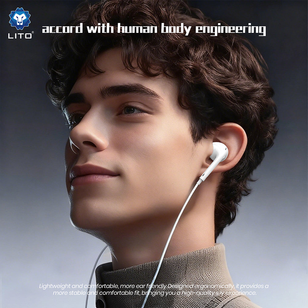 Handsfree USB-C Lito LF01T, Hvid