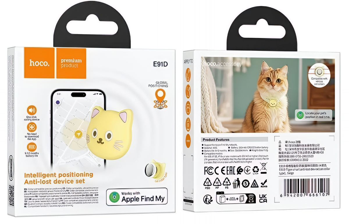 HOCO SmartTag E91D Cat til iOS-serien, Beige