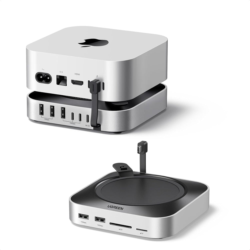 UGREEN CM841A Multifunktionelt Hub (95094) til Apple Mac Mini M4 / Mini M4 Pro, 10i1, Grå